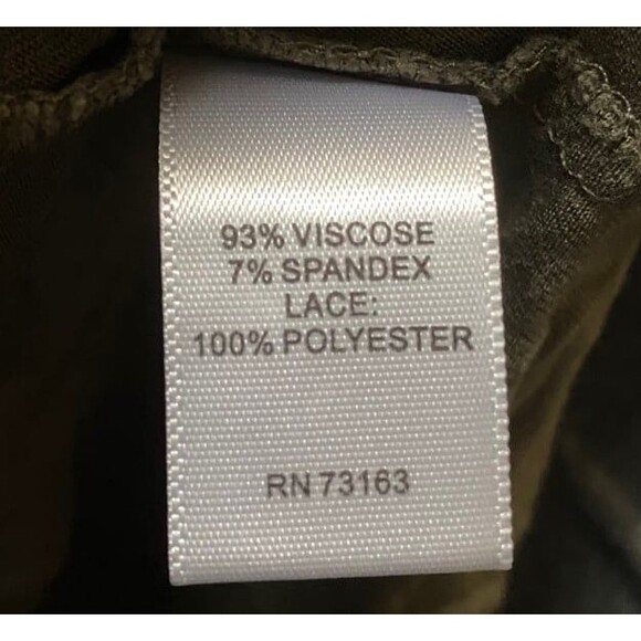 Spense Army Green Embroidered Cutwork Lace Sleeve Trapeze Dress Size L - Picture 9 of 9